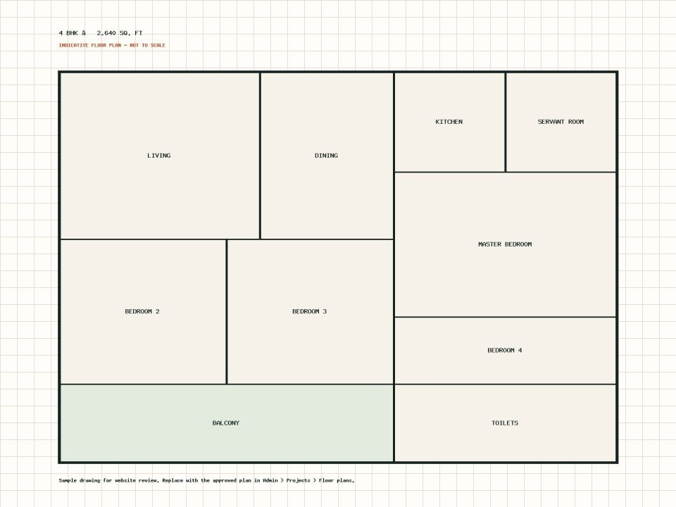 4 BHK — 2,640 sq. ft