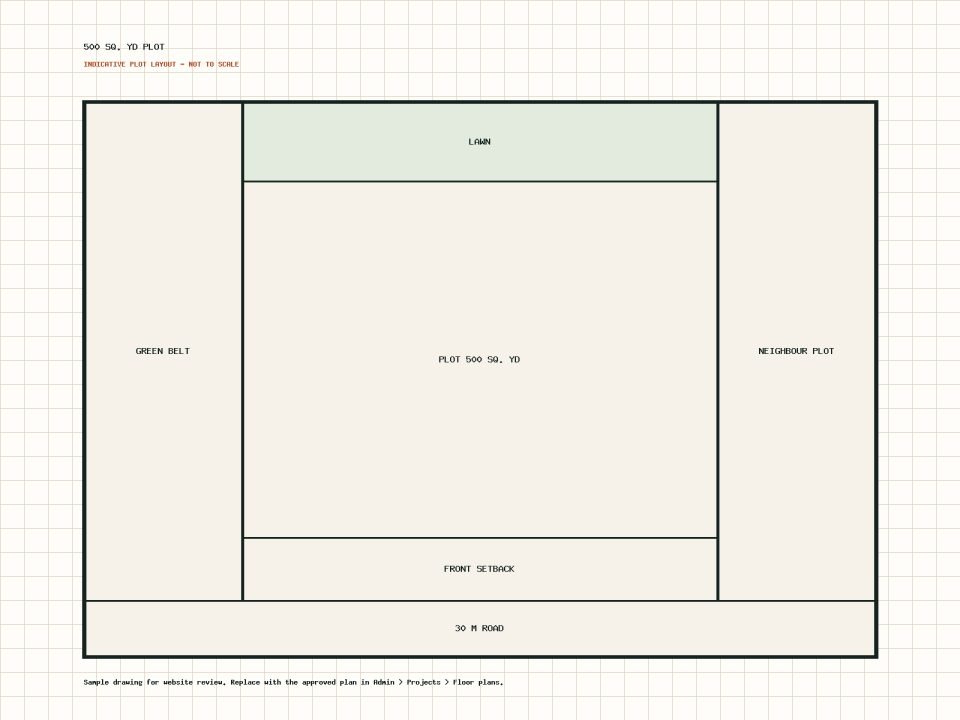 500 sq. yd plot